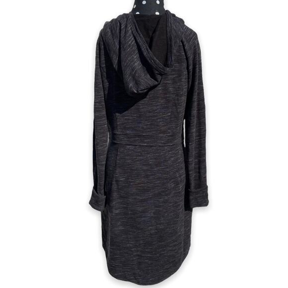 Athleta Womens Dress Size Small Power Down Hooded Black Heather Gray - Picture 5 of 8